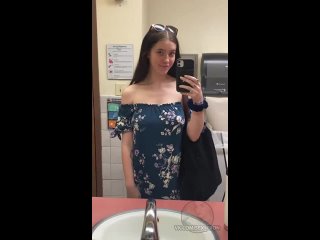showing my boobs in the toilet of the natural history museum az (i almost got caught) :p rate the girl